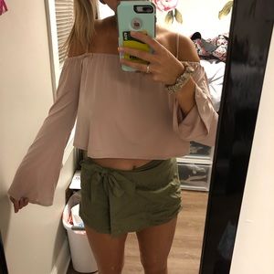 Blush off the shoulder top